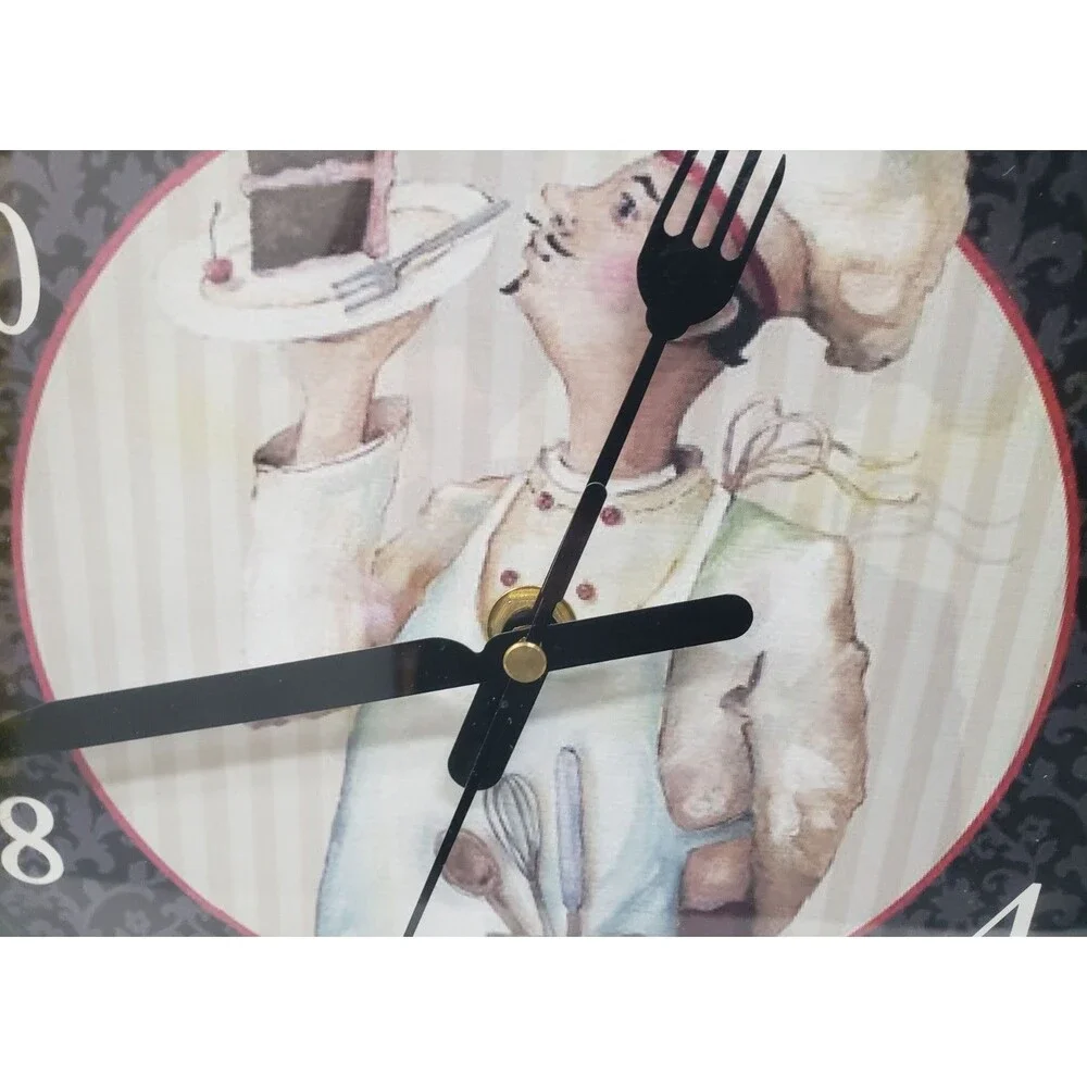 Round Plastic Kitchen Wall Clock, 12